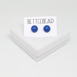 Metál kék pötty fülbevaló