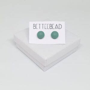 Szürkés zöld pötty fülbevaló