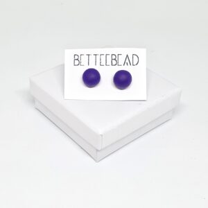 Sötét lila pötty fülbevaló