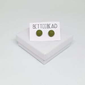 Olíva zöld pötty fülbevaló