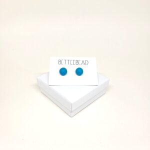 Türkizkék pötty fülbevaló