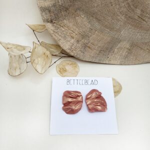 Rosegold erezet mintás fülbevaló (közép)